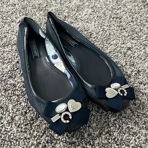 Coach Navy Flats
